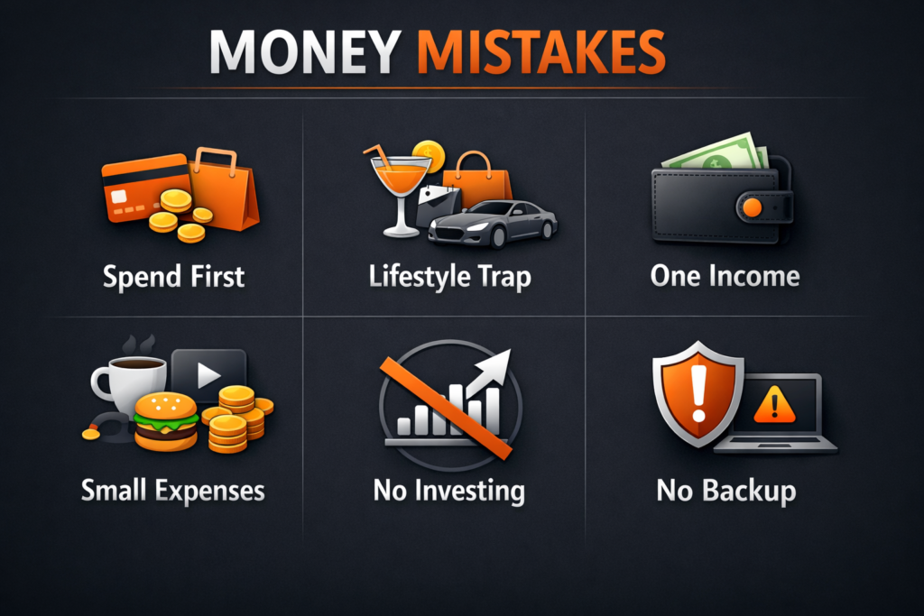 money mistakes that keep you poor infographic